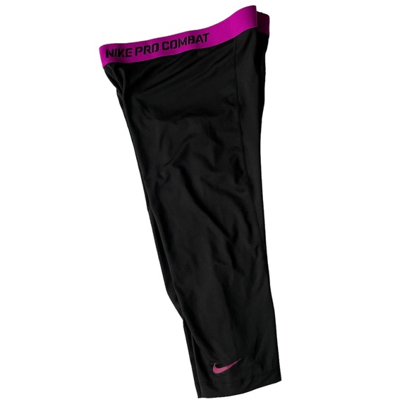 NIKE Pro Combat Compression Dri-Fit Workout Fitness Capri Leggings M - Picture 3 of 14